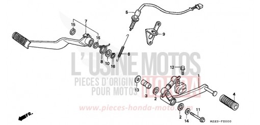 PEDALE DE FREIN/PEDALE DE CHANGEMENT CBR1000FT de 1996